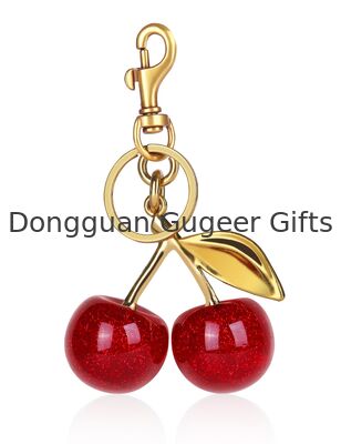 GUGEER Cherry Bag Charm Cute Key Chains Cherry Purse Charms for Handbags, Strawberry Keychain Mother's Day Gifts