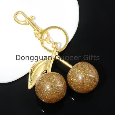 GUGEER Cherry Keychain Bag Charm for Purses–Cute Keyring Accessories for Women, Fashionable Handbag Charms for Car Keys