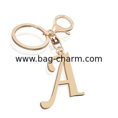 GUGEER Letter Keyring Alphabet Initial Keychain, Metal Letter Key Ring for Women Men Handbag Wallet Purses Letter
