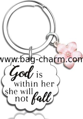 GUGEER Christian Gifts for Women Inspirational Bible Verse for Friends Teen Girl Christian Keychain Spiritual Gifts Religious Biblical for Women Faith Based Gift Bible Accessories