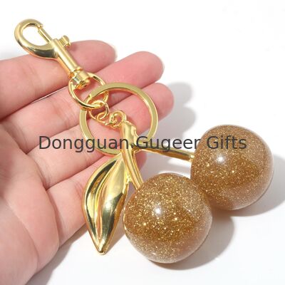 GUGEER Cherry Keychain Bag Charm for Purses–Cute Keyring Accessories for Women, Fashionable Handbag Charms for Car Keys