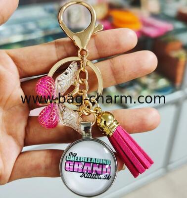 GUGEER Letter Keychain, pink Butterfly Keychain Cute Resin, Initial Keychain Backpack Charms, Breast Cancer Bag Charms  for Women, Girls