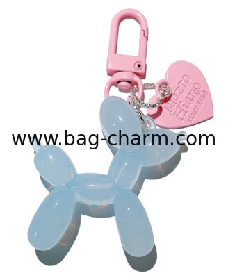 GUGEER Cute Jelly Balloon Dog Keychain for women , Cute Girls Key Chain, Fashion Bag Charm for Purse Handbags Bag Accessories Key Charms