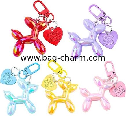 GUGEER Jelly Balloon Dog Cute Keychain Bulk for Women Teen Girls,Aesthetic Bag Charms, Cute Designer Bag Charm for Backpack Purse Tote Handbag Bookbag