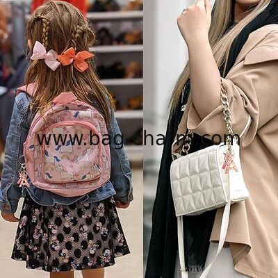 GUGEER Fashion Alphabet Initial Letter Keychain Tassel Butterfly Pendant Key Ring for Purse Handbags Women Girl