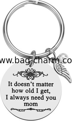 GUGEER Personalized logo Mother's Day Gifts from Daughter Son for Mom Birthday Valentine's Day Christmas Gifts Mom Keychain Mother Keyring