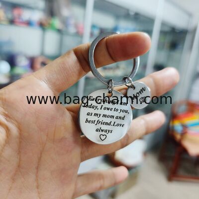 GUGEER Personalized logo Mothers Day Gifts Easter Christmas Stocking Stuffers Valentines Day Birthday Halloween Thank You Gifts Keychain