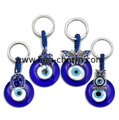 GUGEER Blue Evil Eye Hanging Decoration Nazar Amulet Wall Hanging Home Protection and Blessing Decor (Butterfly-A)
