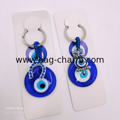 GUGEER Blue Evil Eye Hanging Decoration Nazar Amulet Wall Hanging Home Protection and Blessing Decor (Butterfly-A)