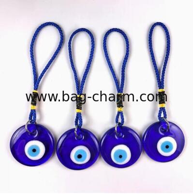 GUGEER Blue Evil Eye Glass Hanging Pendant Car Rearview Evil Eye Charm Ornament Turkish Greek Amulet Wall Decor Accessories for Good Luck Protection