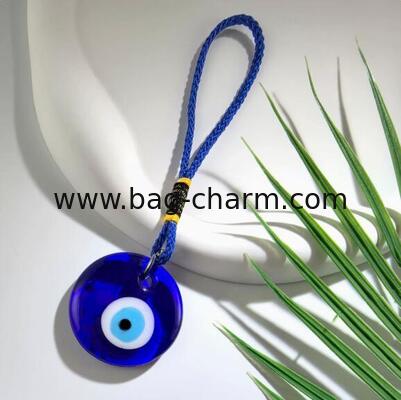 GUGEER Blue Evil Eye Glass Hanging Pendant Car Rearview Evil Eye Charm Ornament Turkish Greek Amulet Wall Decor Accessories for Good Luck Protection