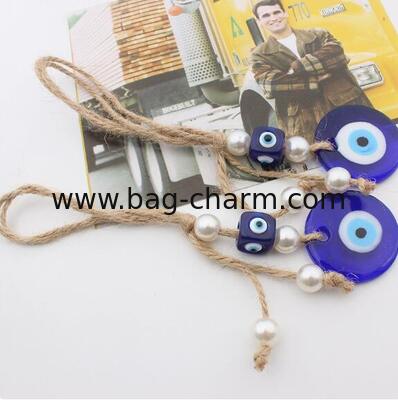 GUGEER Blue evil eye Bag Charms Home Protection Charm - Evil Eye Wall Decor - Turkish Nazar Amulet
