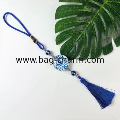 GUGEER Evil Eye Keychains Lucky Charms Protection Charm for Women Men Car Key Ring Bag Purse Accessories