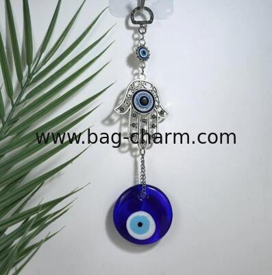 GUGEER Turkish Eye Evil Eye Wall Hanging Amulet for Good Luck and Protection at Home,Cute Purse Handbag Gifts