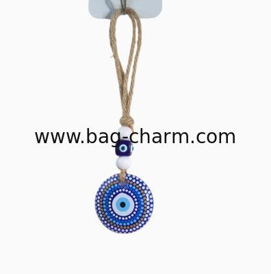 GUGEER Bag Charms Purse Charms Blue Turkish Eye, Evil Eye Blessing Gift 5 cm Amulet Pendant Protection Good Luck Charms for Hanging Lucky Amulet for Home Office and Car Decoration