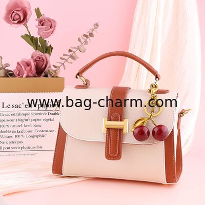 GUGEER Cherry Bag Charm Cute Key Chains Cherry Purse Charms for Handbags, Strawberry Keychain Mother's Day Gifts