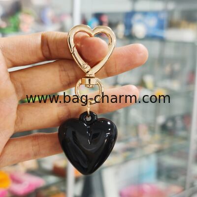 GUGEER  Love Heart Keychain Heart Bag Charms for Handbags Bag Purse Heart Keychain Valentine's Day Gift for Women Girls