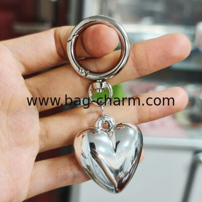GUGEER Love Heart Keychain Heart Bag Charms for Handbags Bag Heart KeyChain for Women Bagchain Valentine's Day Gift for Women Girls
